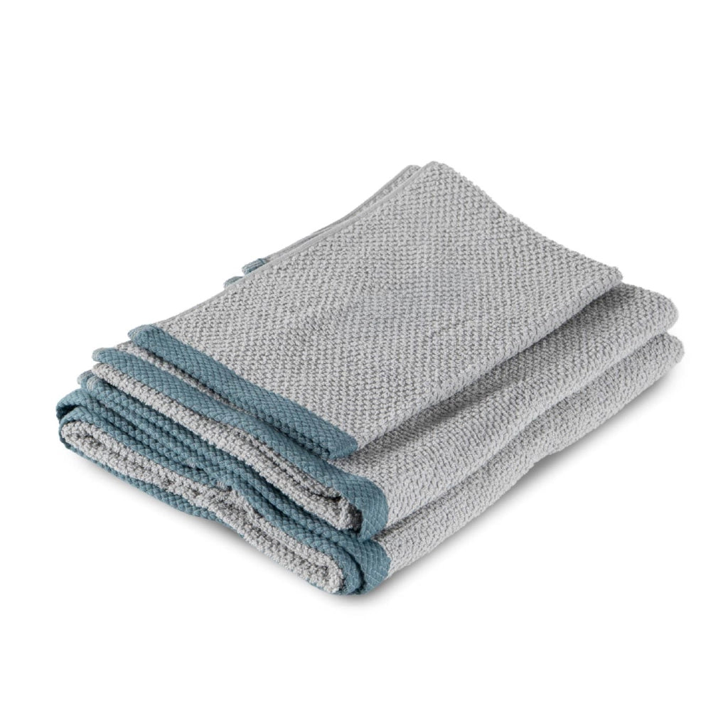 Set Asciugamani Bagno 3 Pezzi in Cotone 100% 430 GSM, Telo Doccia 70x140 cm, Asciugamano Viso 50x100 cm e Ospite 40x50 cm, Effetto Popcorn Morbido e Assorbente Grigio-Antracite