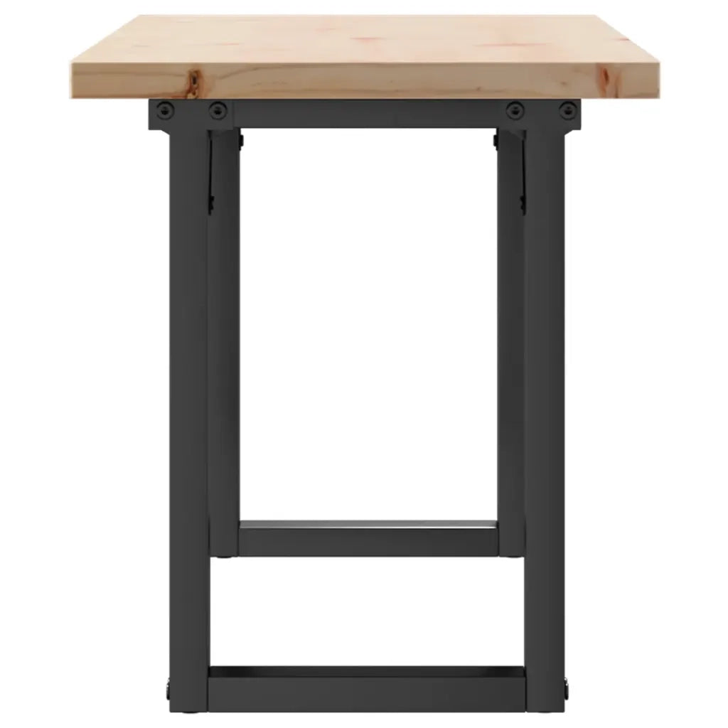 Tavolino Salotto Telaio a O 110x40x45,5 cm Legno Pino e Acciaio 3282733