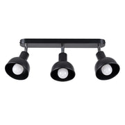 Spot soffitto minimal nero 3 luci E27 Pure Lume PU.1318