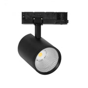 Trade Shop - Faretto Led Per Binario Trifase 30w Lampada Orientabile Luce Naturale Calda Ip20 Gd19c20 - Nero-bianco Caldo      -