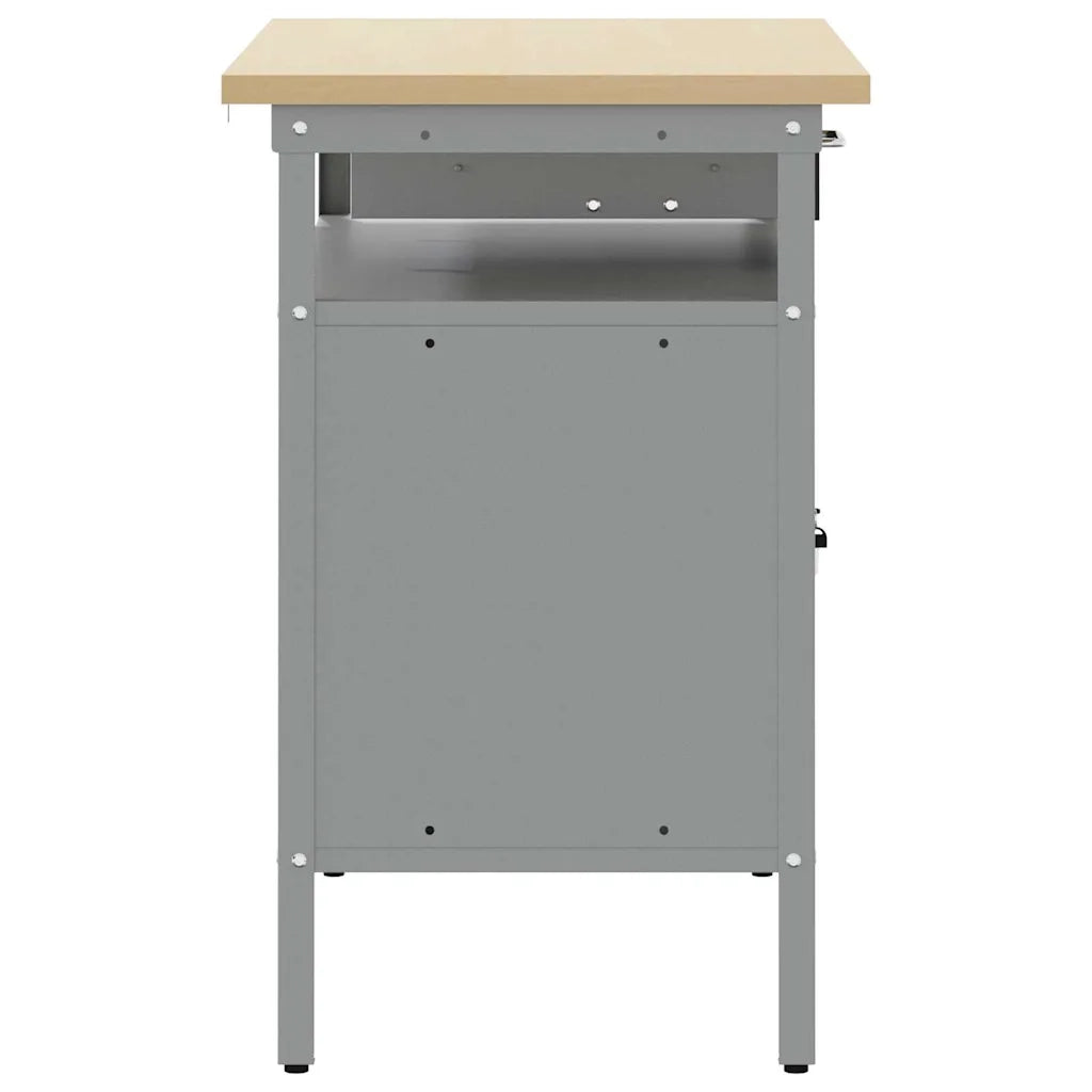 Banco da lavoro con cassetto Nero e Grigio 100 x 55 x 85 cm CFW9049318