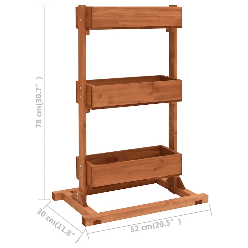 Fioriera | Cassetta per fiori | Vaso 52x30x78 cm in Legno di Abete