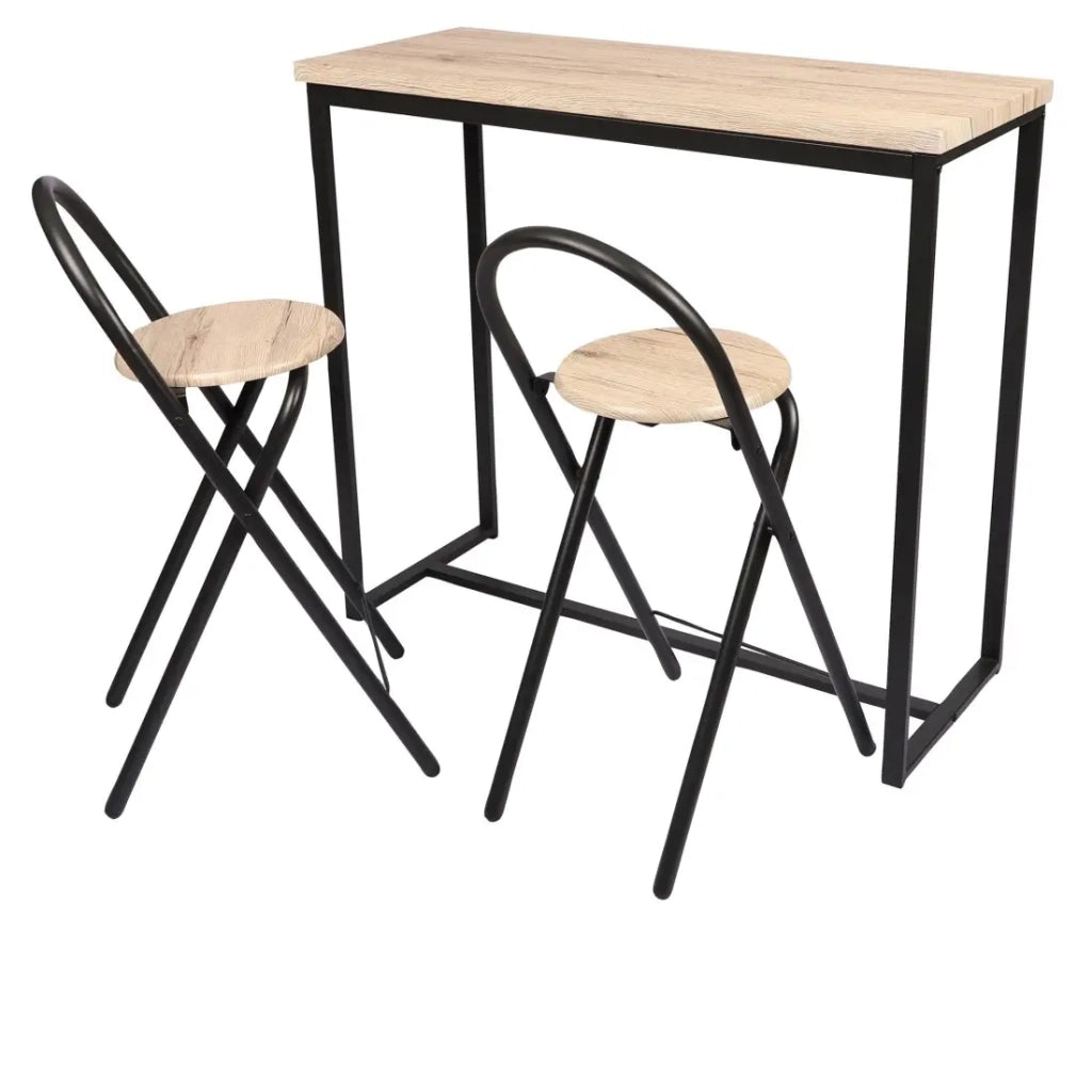 Tavolo da pranzo da parete con 2 sedie collezione DARYL - Dimensioni 100x40x90 cm