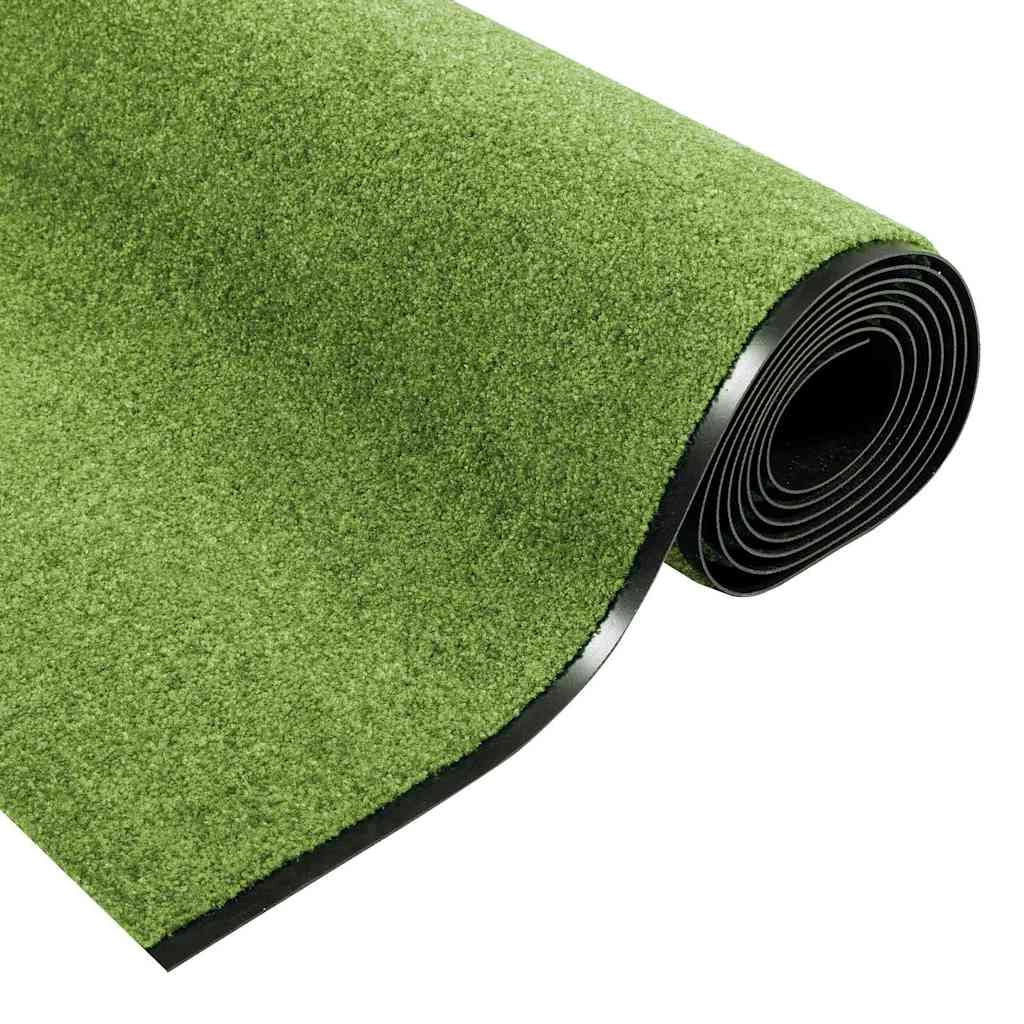 Zerbino d'ingresso moderno rettangolare per interni/esterni 120 x 350 cm antiscivolo finitura opaca poliammide verde 02_0057933