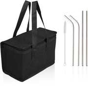 EHDWXVZM 1 Borsa di picnic isolata, 1 set di acciaio inossidabile, termos, borsa di picnic, borsa di picnic impermeabile, termos di picnic