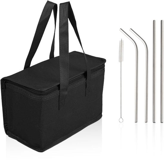 EHDWXVZM 1 Borsa di picnic isolata, 1 set di acciaio inossidabile, termos, borsa di picnic, borsa di picnic impermeabile, termos di picnic