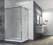 Box Doccia Due Lati Scorrevole, in Cristallo 6mm h190cm Ponza Trasparente 6mm,75x100 cm