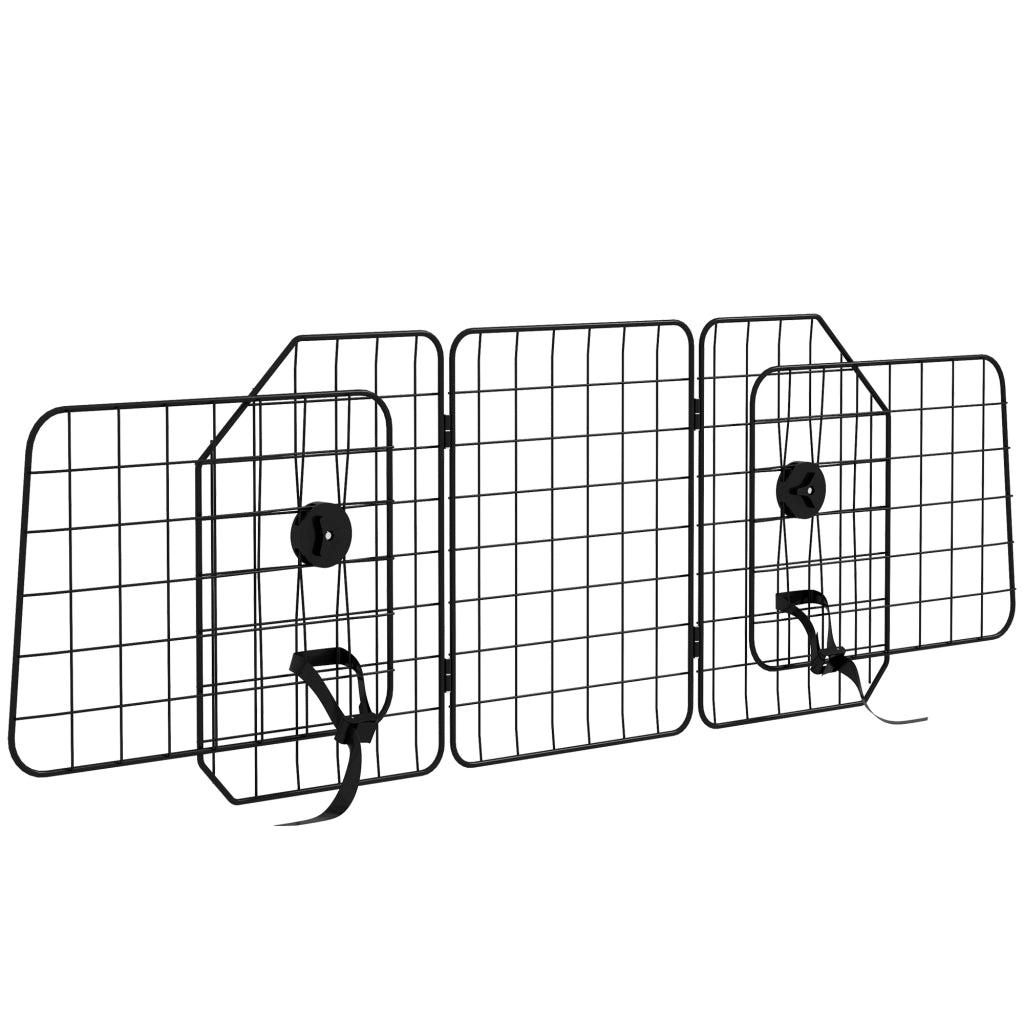 Barriera per Cane Auto Pieghevole ¨C Zephmum ¨C Nero, Larghezza Regolabile 93-150 cm
