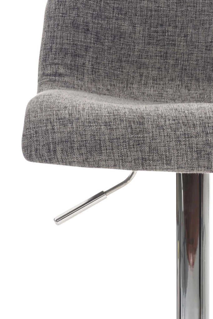 Set 2 sgabelli HOVER in tessuto grigio chiaro,cromo