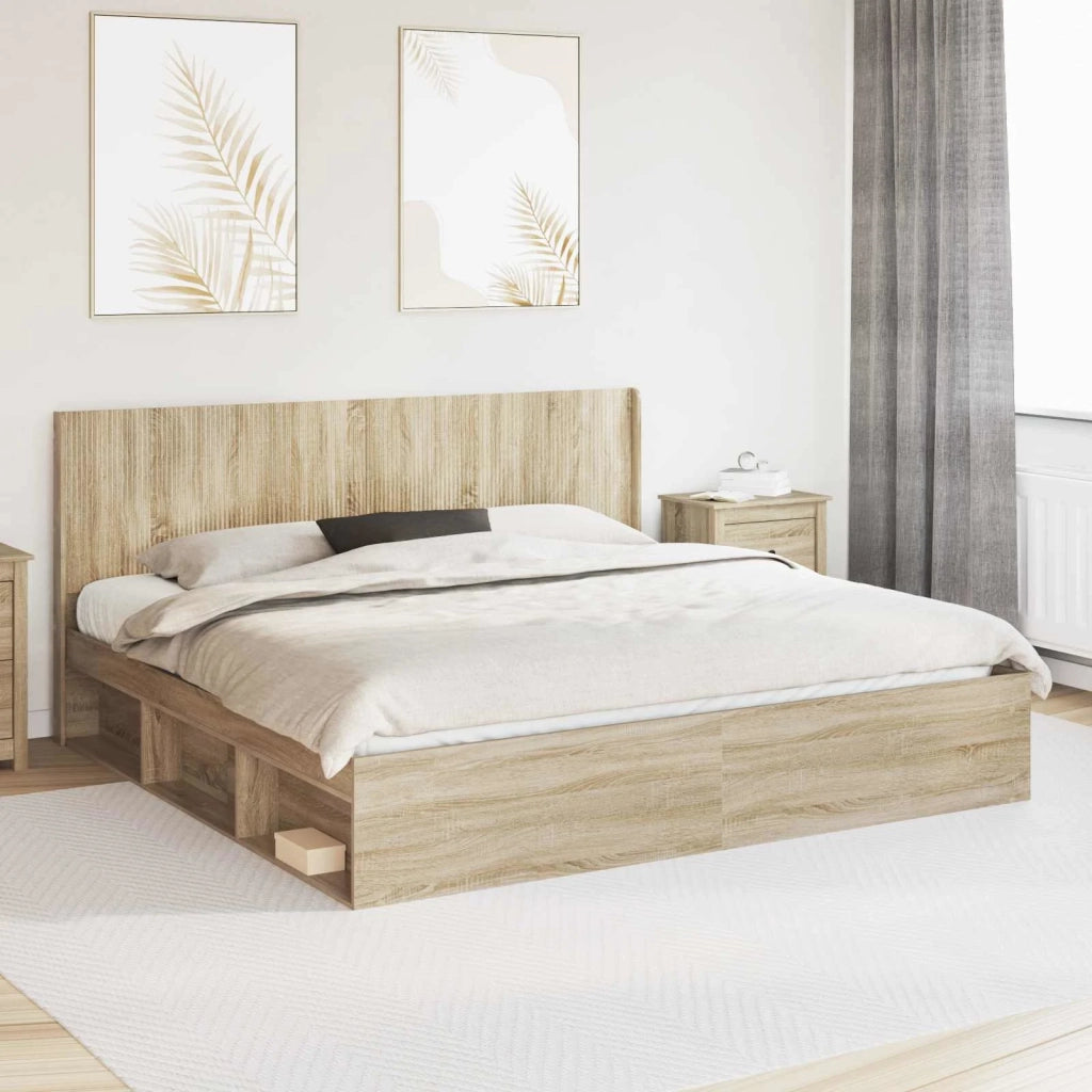 Testiera Letto Rovere Sonoma 200 cm Legno ingegnerizzato 889547