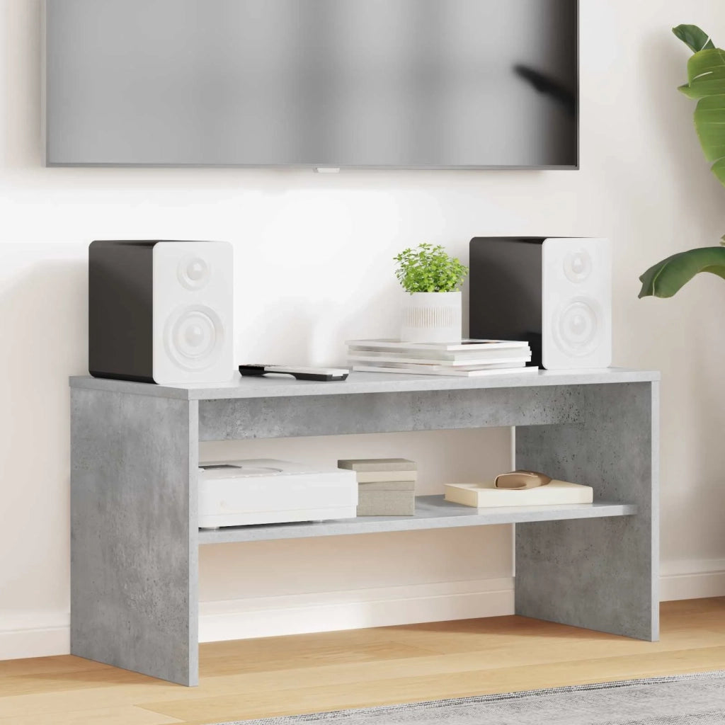 Mobile TV-Credenza per TV Grigio cemento 80 x 35 x 40 cm Legno multistrato