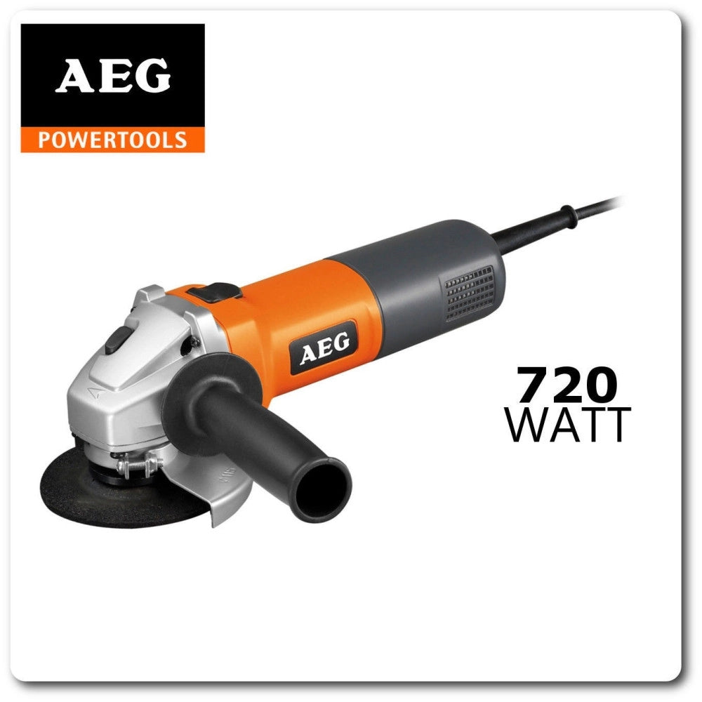 Trade Shop - Smerigliatrice Angolare Disco 115 Mm Motore 720w Taglio Sbavo Cavo Flex Aeg Pro -