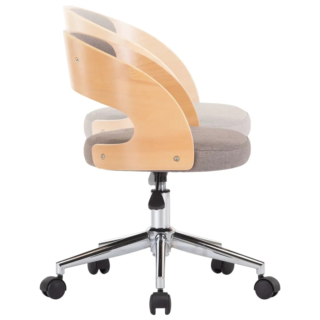 Sedie da Pranzo Girevoli 2 pz Grigio Talpa in Legno e Tessuto  cod mxl 48212