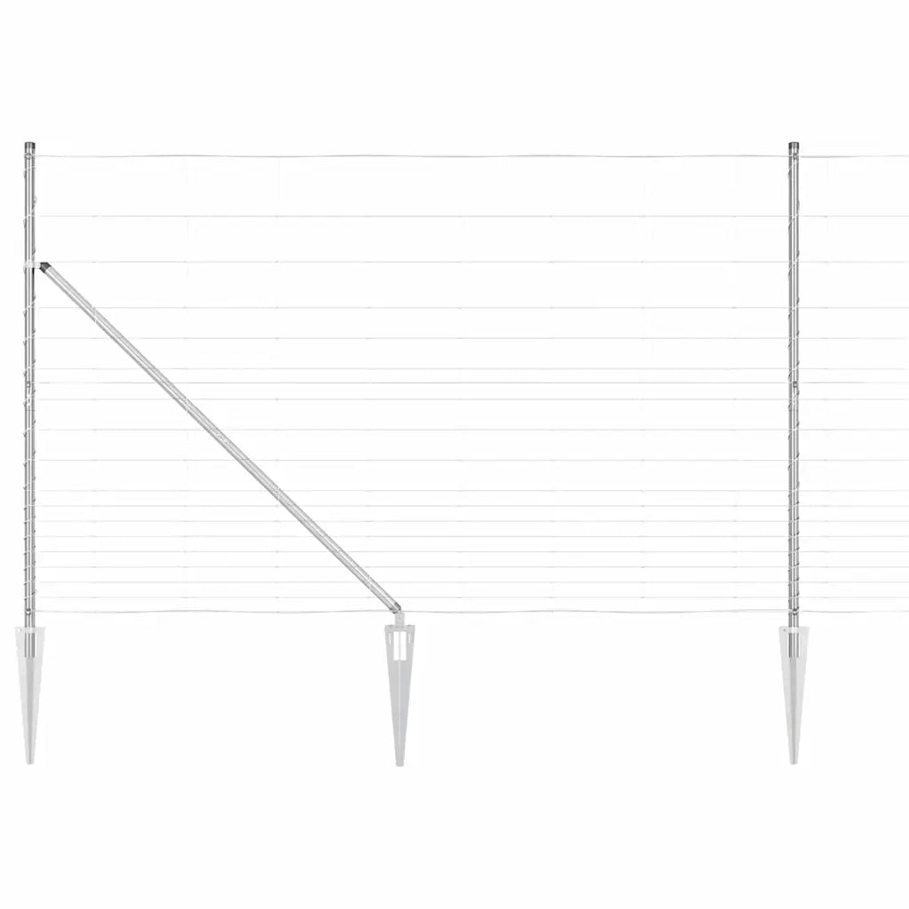 Palo della recinzione Zincato 25 x 1,5 m Acciaio