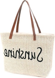 Borsa di tela a strisce per donna - Dimensione grande - Mis unica
