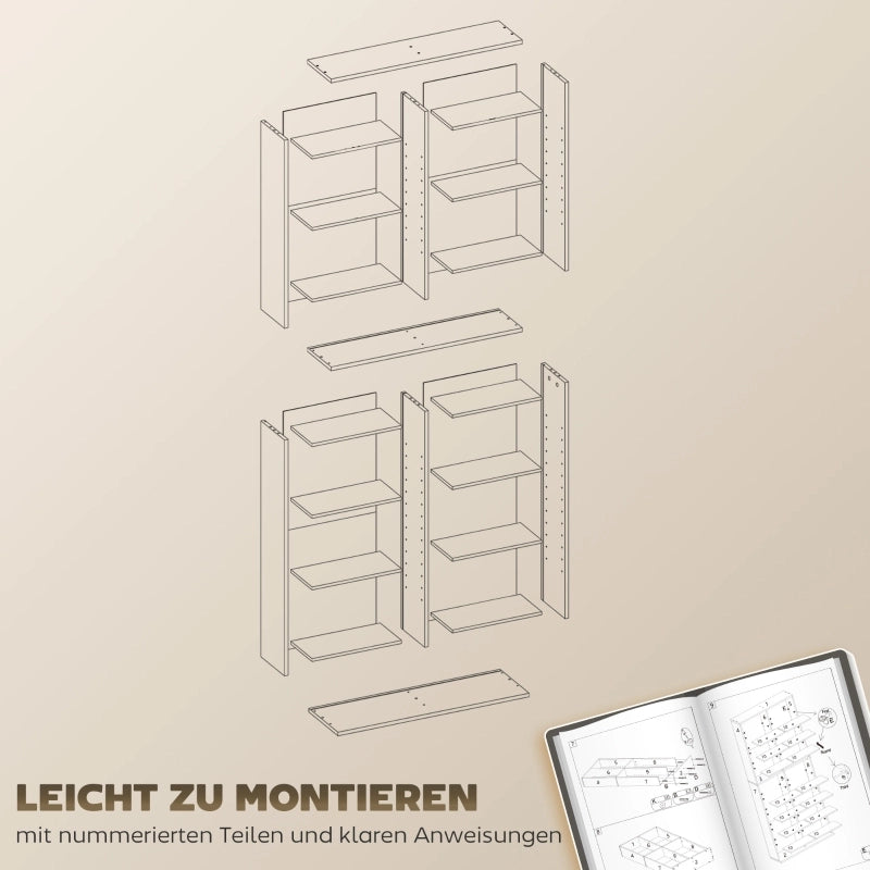 SCAFFALE CD Con 18 Ripiani 175x78,5x24 cm Nero Legno