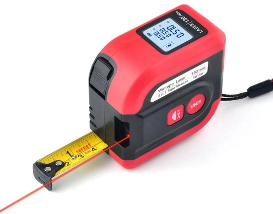 Laser-meetlint 2-in-1 con grande schermo LCD e misurazioni precise fino a 40 m