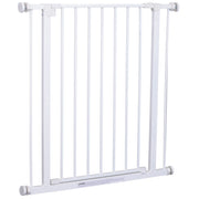 EasyComfort Cancelletto di Sicurezza per Animali Allargabile Facile Installazione con Supporti a Pressione Acciaio Resistente con una Finitura Verniciata a Polvere Bianco 76x76-82cm