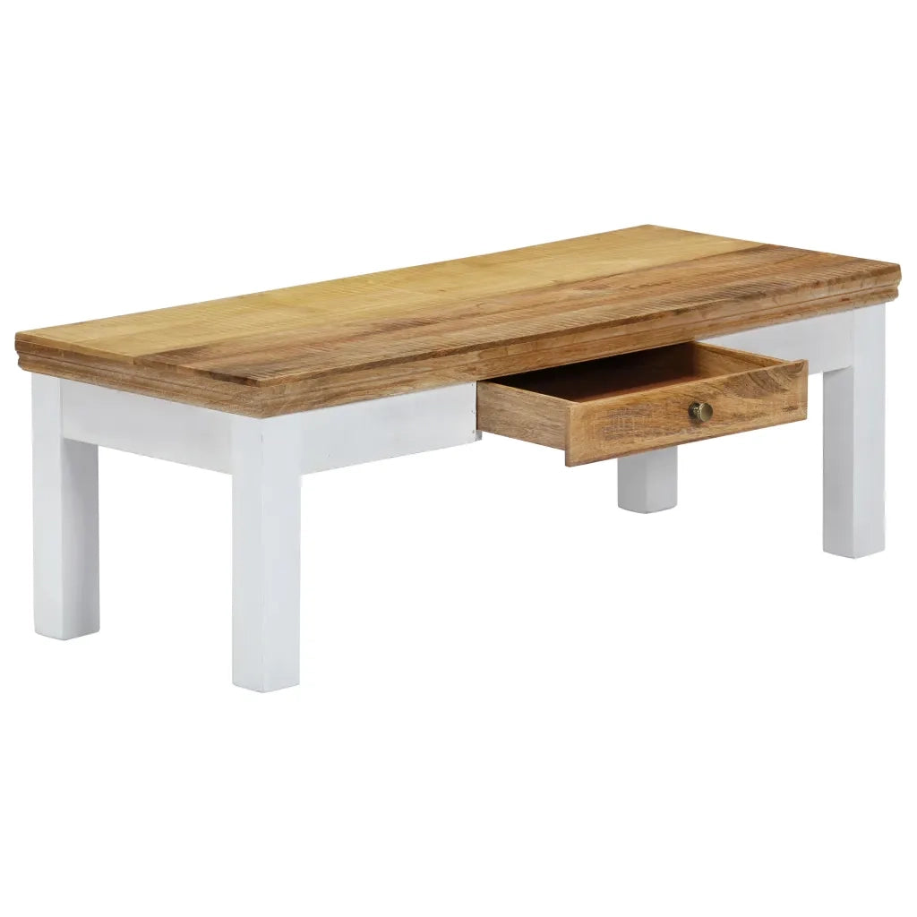 Tavolino da CaffÃ¨ 110x50x40 cm in Legno Massello di Mango cod mxl 57139