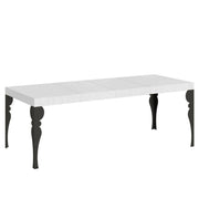 Tavolo allungabile 200/460x90 cm Paxon Premium bianco frassino gambe antracite