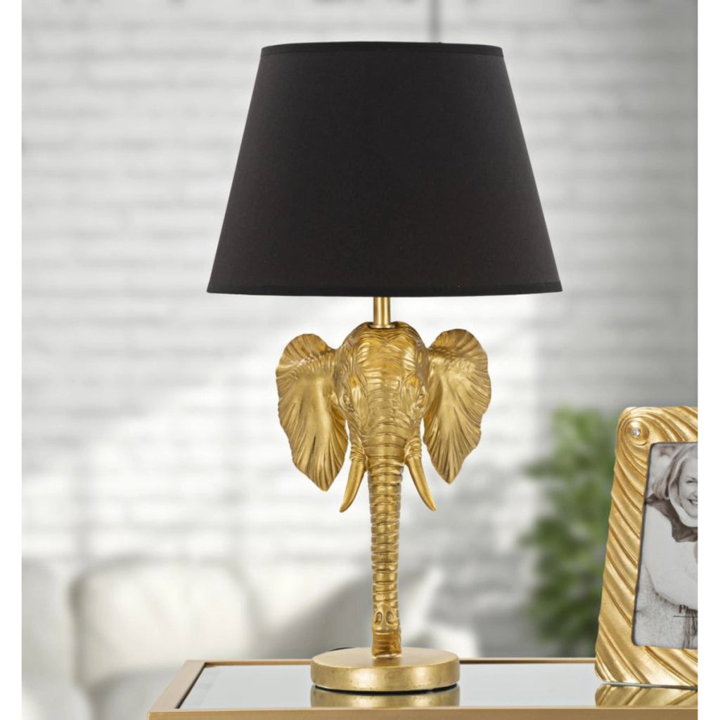 Lampada da Tavolo Elefante, Nero, Poliresina, 32x32x59 cm