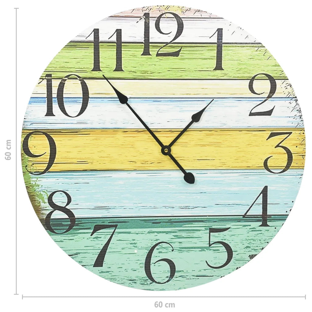 Orologio da Parete Multicolore 60 cm in MDF 325185