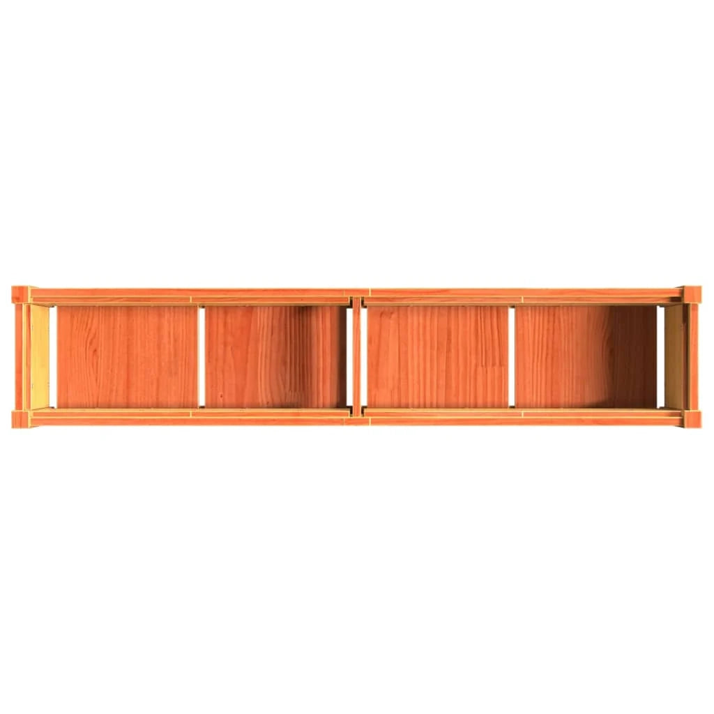 Fioriera aiuola rialzata fioriera aiuola giardino terrazza set da 2 cerata legno massello di pino marrone 02_0039061