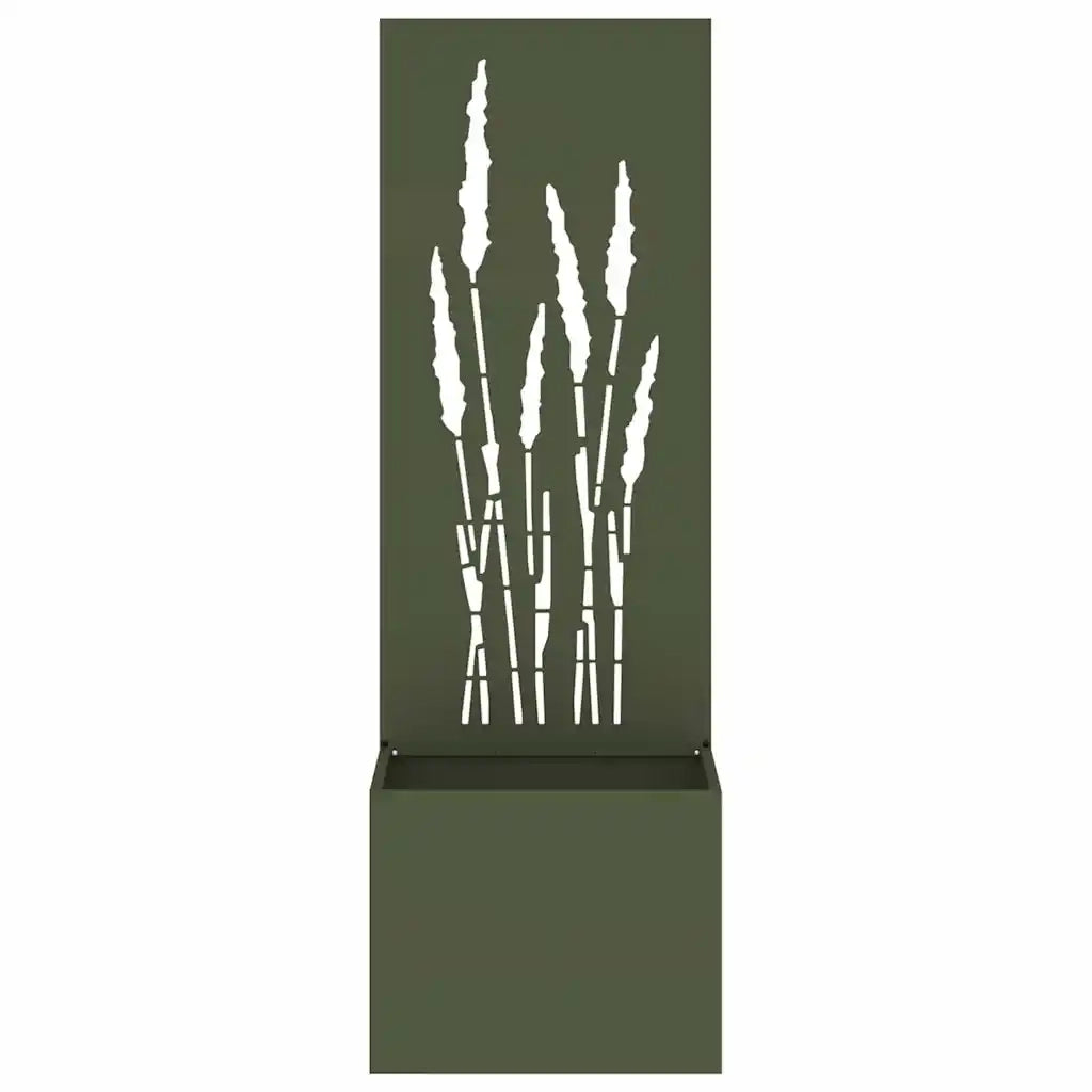 vidaXL Vaso da Giardino con Pannello Decorativo Oliver verde