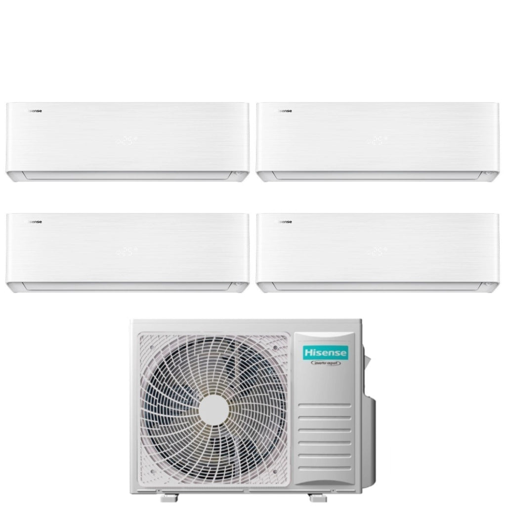 Climatizzatore Condizionatore Hisense Quadri Split Inverter serie ENERGY PRO X 9+9+9+9 con 4AMW81U4RJC R-32 Wi-Fi Integrato 9000+9000+9000+9000
