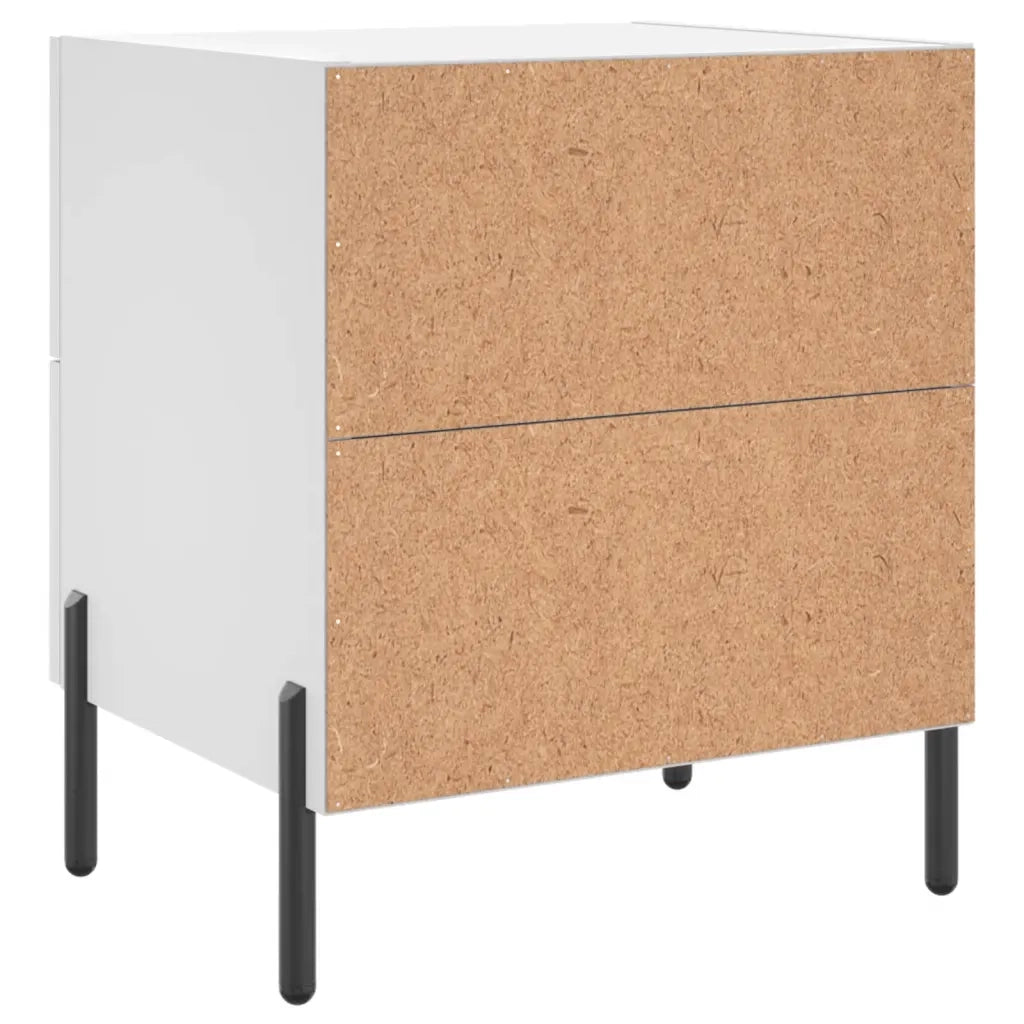 vidaXL Comodino Bianco 40x35x47,5 cm in Legno Multistrato