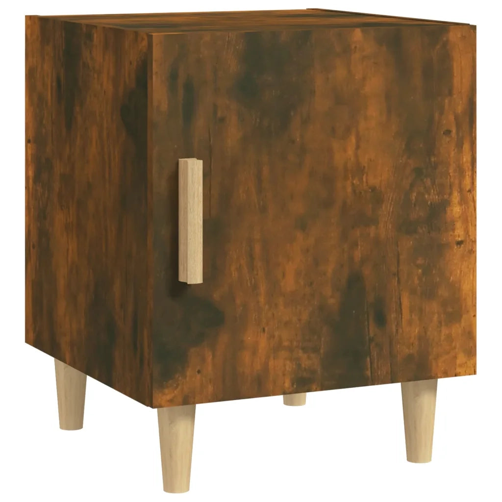 Comodino | Armadio da Notte | Mobiletto da notte Rovere Fumo in Legno Multistrato