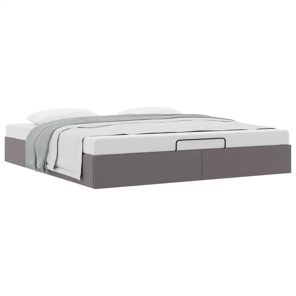 Struttura Letto Pouf senza Materasso 200x200 cm Similpelle 3310822