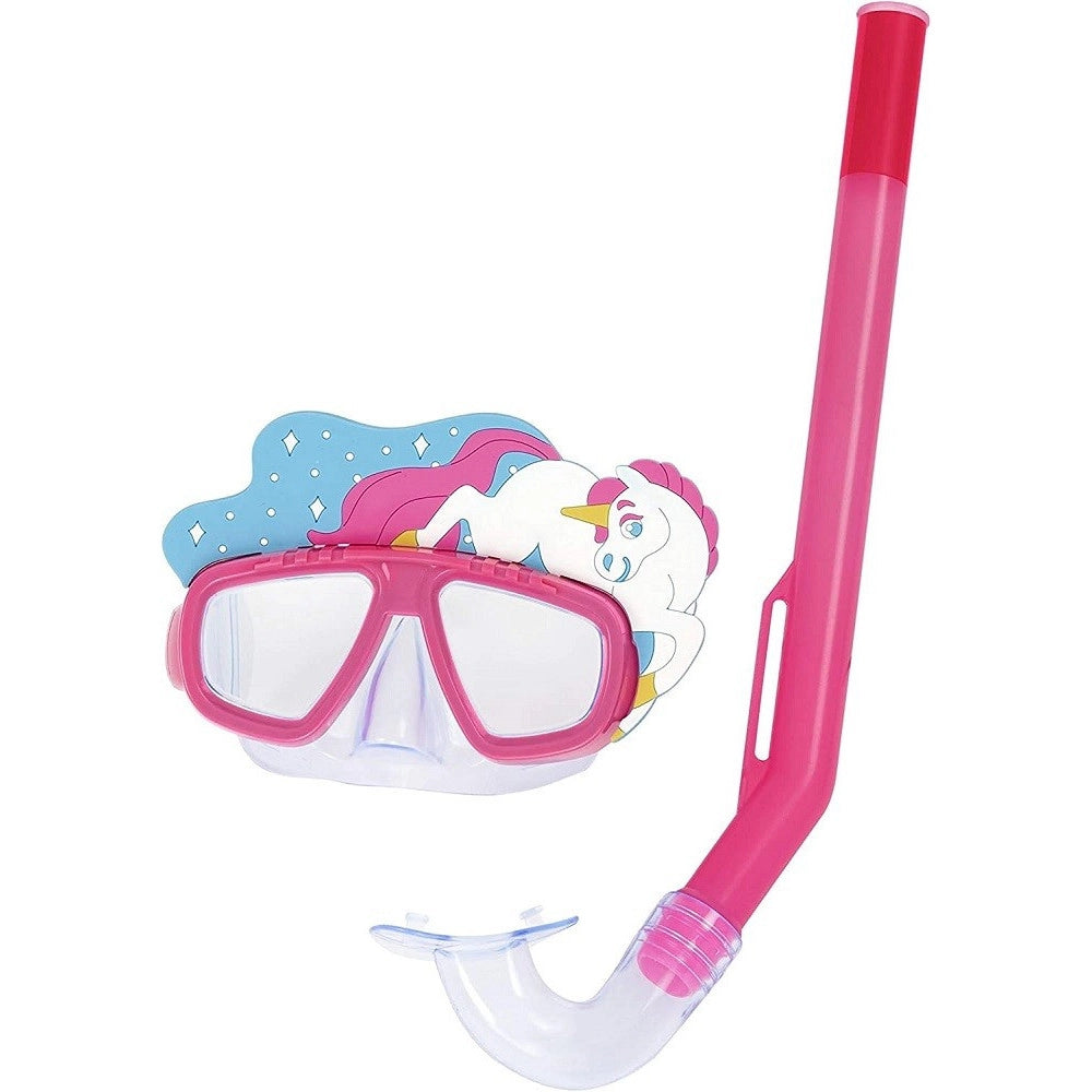 Trade Shop - Maschera Da Snorkeling Con Boccaglio Per Bambini Con Animaletti 3-6+ Anni 24059 -