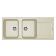 Lavello Elleci Incasso 2 vasche 116x50 Life 500 Granitek Bianco Antico LG250062