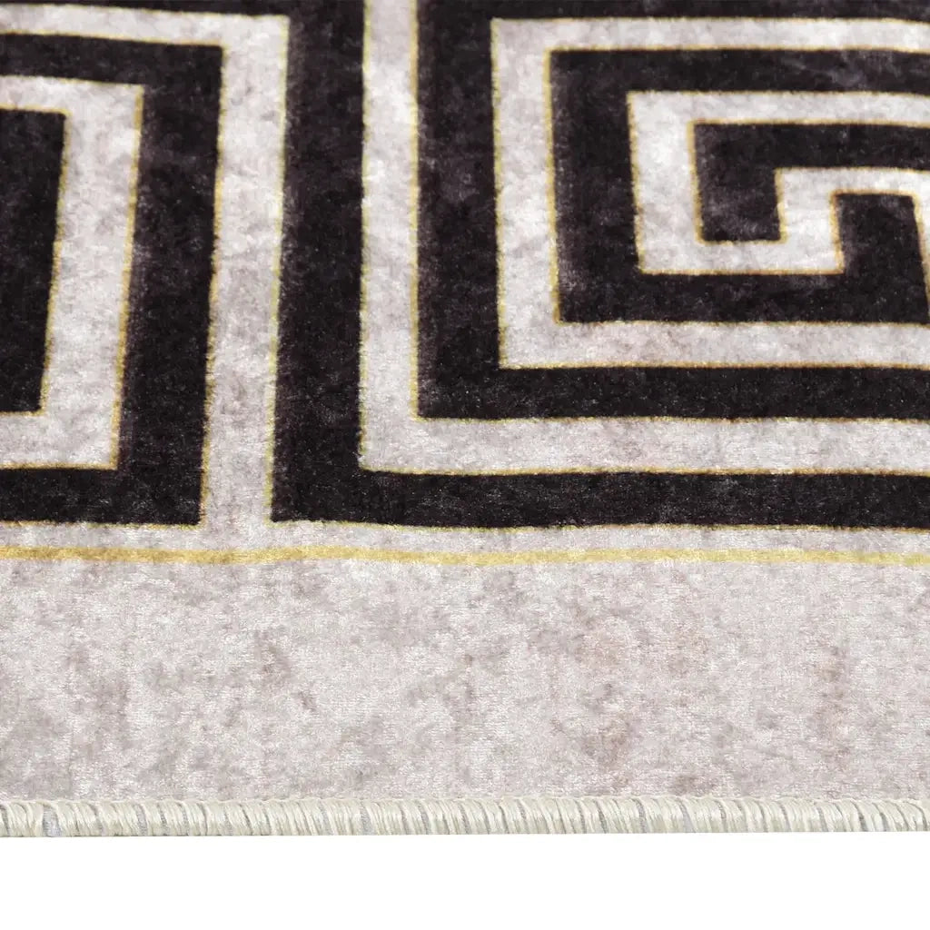 Tappeto Lavabile 80x150 cm Beige Chiaro 337946