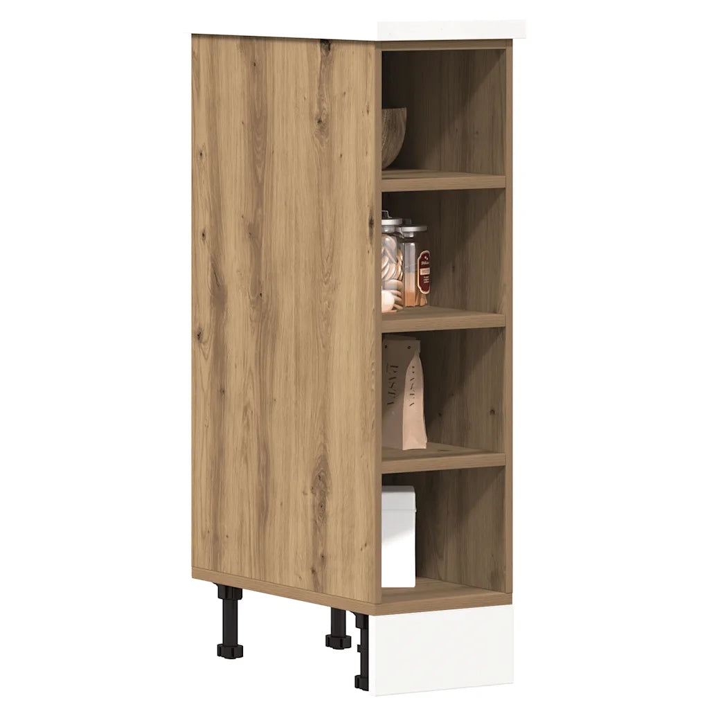 Armadio Inferiore Â“RigaÂ” Rovere Artigianale 20x44,5x81,5 cm