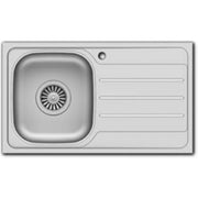 Lavello Da Appoggio In Acciaio Inox Una Vasca E Goccciolatoio Sx 50X86 - Mabel