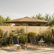 Parasol With Wooden Pole 350 Cm Taupe