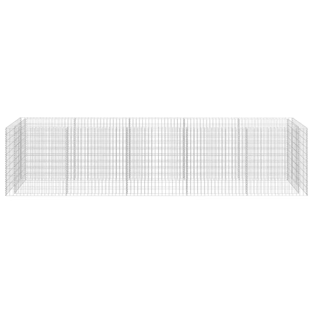 Gabbione Letto Rialzato in Acciaio Zincato 450x90x100 cm 143552