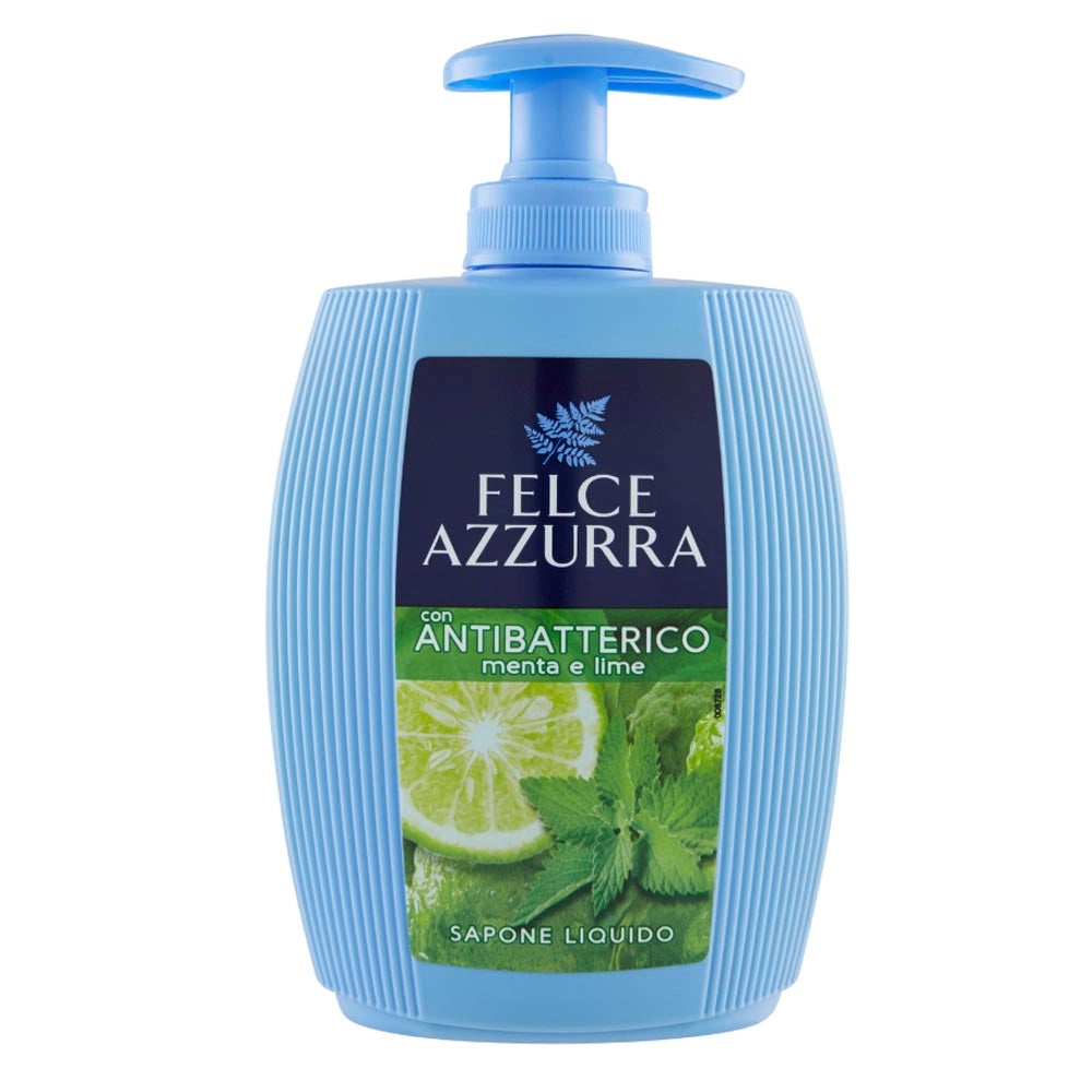 Felce azzurra sapone liquido con antibatterico menta e lime 12 flaconi da 300 ml ciascuno