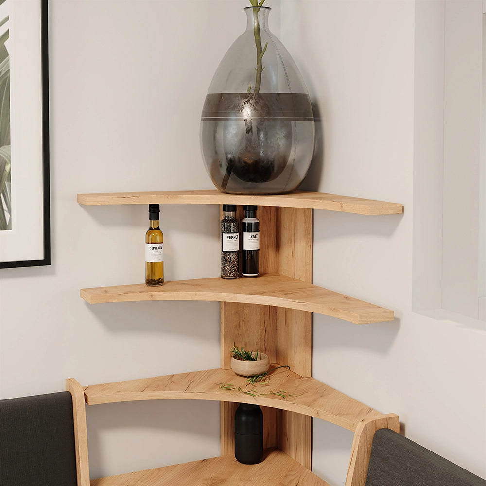 Vicco Libreria angolare da terra Quercia dorata 43.5 x 37 cm