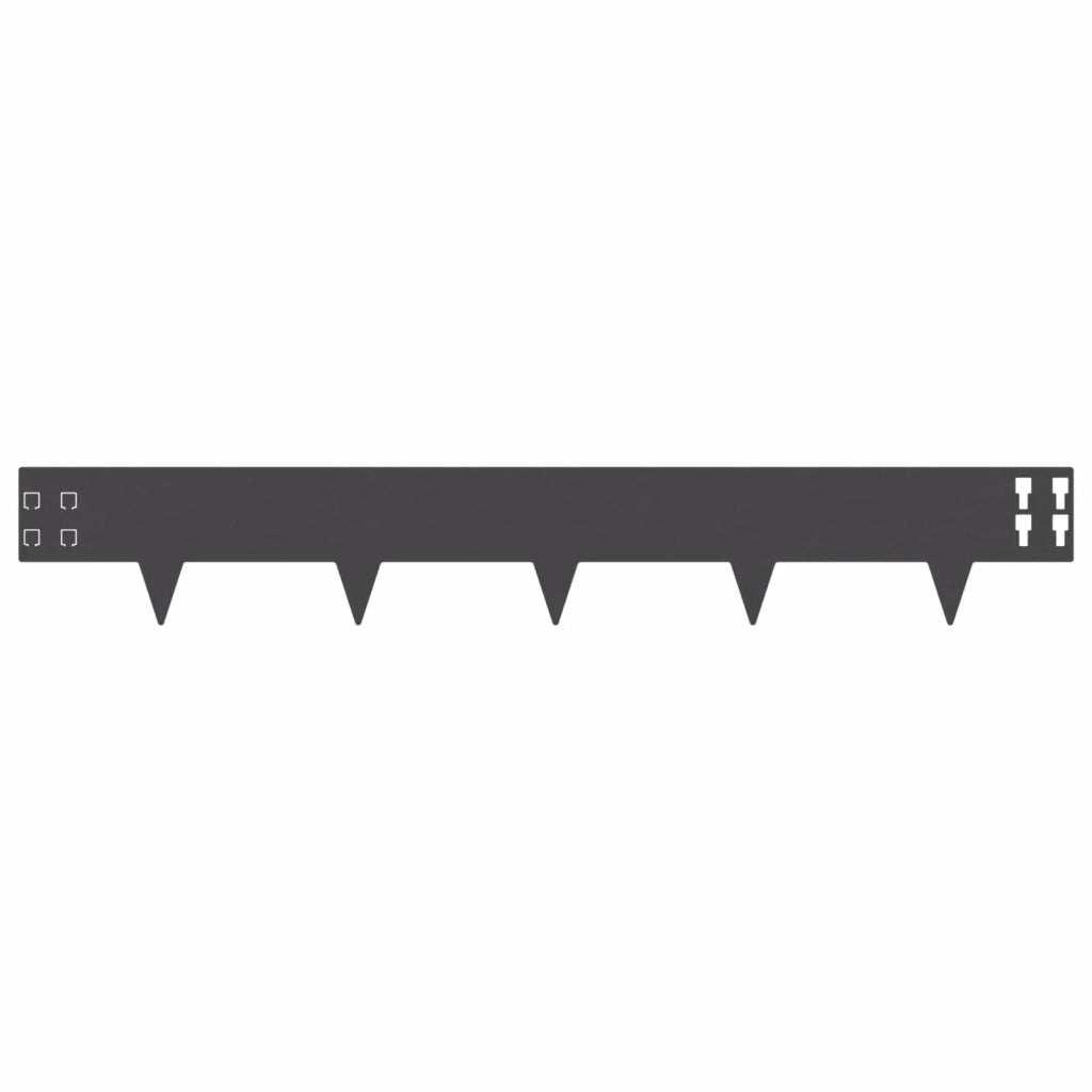 Bordura per Prato 30 pcs 100 x 15 cm Acciaio Nero 8008548