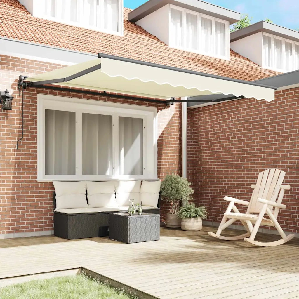 vidaXL Tenda Retrattile Crema 300x250 cm Tessuto