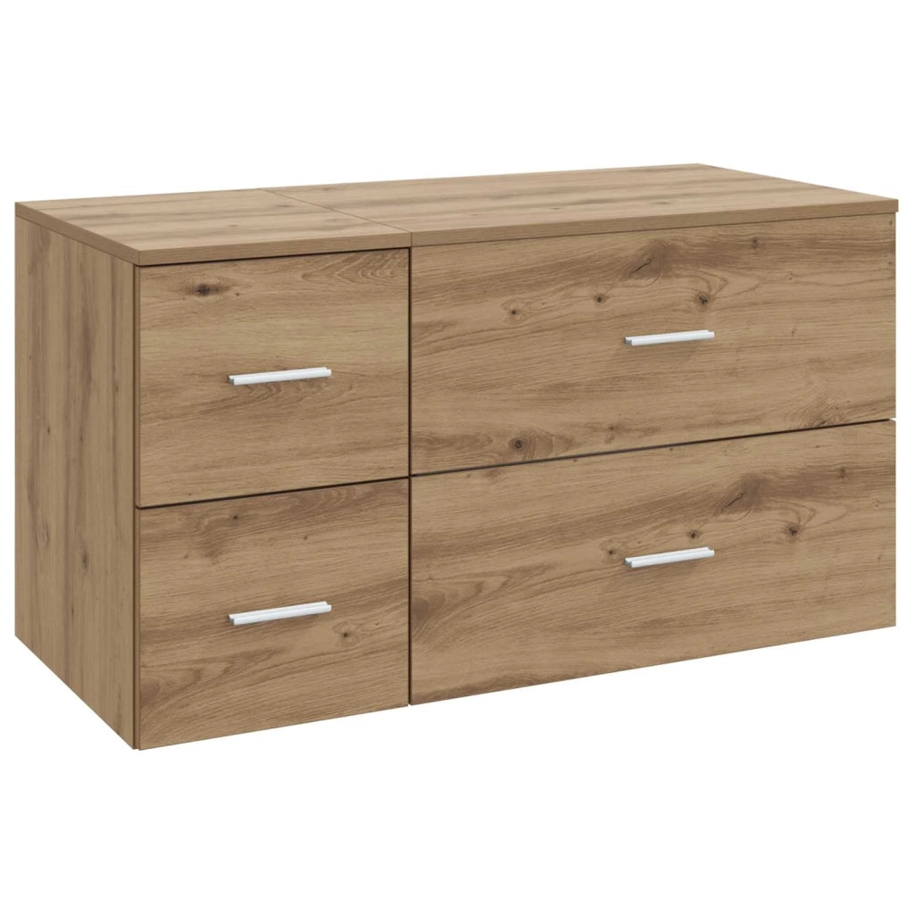 Set di mobili per il bagno 2 pz Rovere Artigianale 3404023
