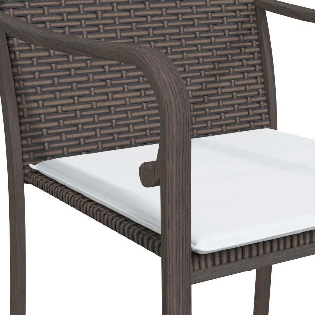 Set Pranzo da Giardino 7 pz con Cuscini in Polyrattan e Acciaio 3186958