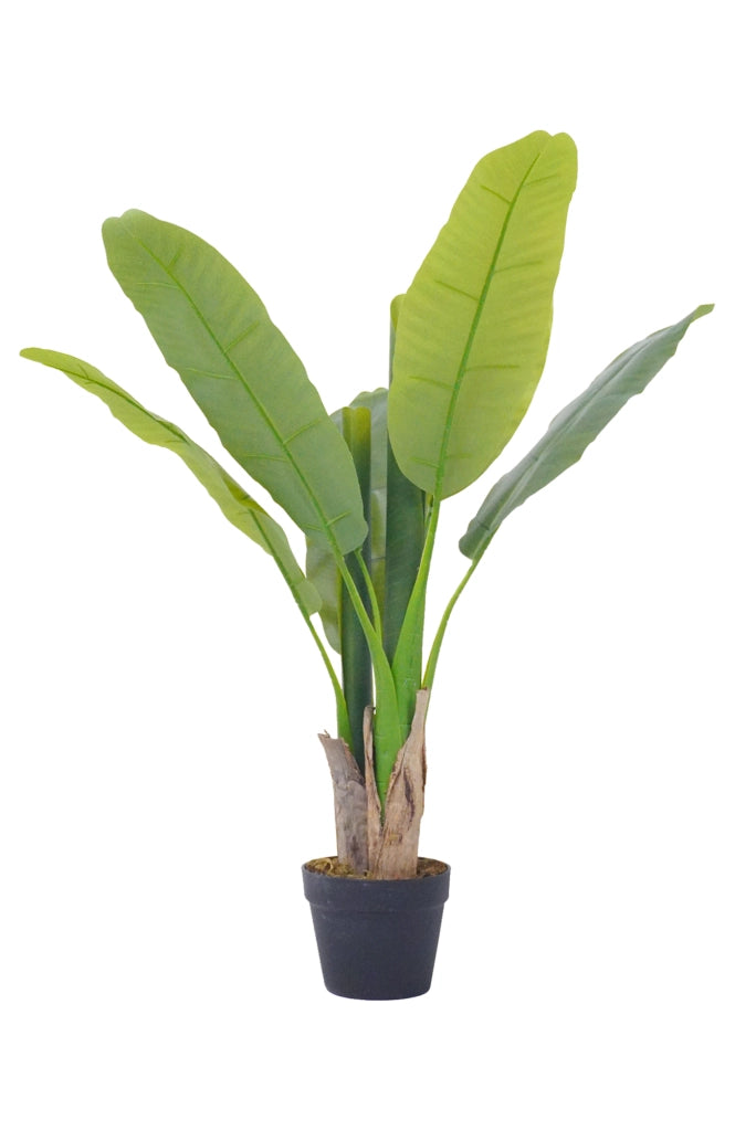 Pianta Finta Da Interno Artificiale Grandi Varie Altezze 100/150/180 Cm Artificiali Vari Modelli Modellabili Decorazioni Casa Ufficio - Banano - Altezza 100cm