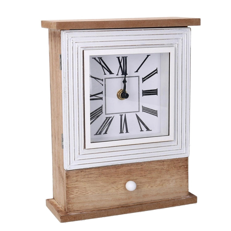 Orologio legno marrone cm 18,5x7h24