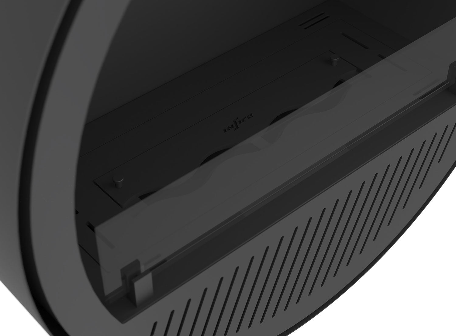 Camino a Bioetanolo Sospeso Ø72,4x30x220,4 cm Incyrcle Slim Nero