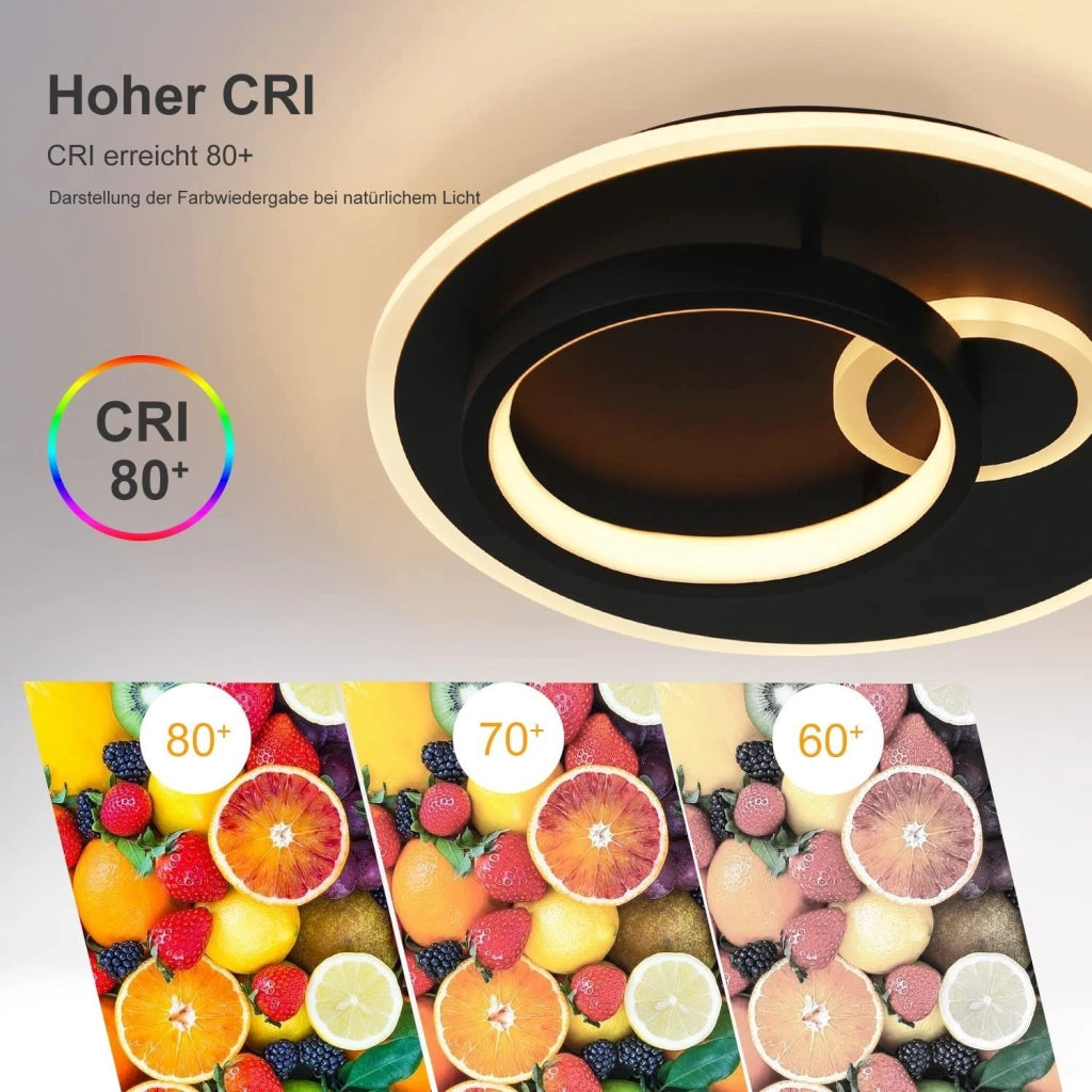 ZMH Lampada da soffitto plafoniera LED telecomando design moderno per soggiorno