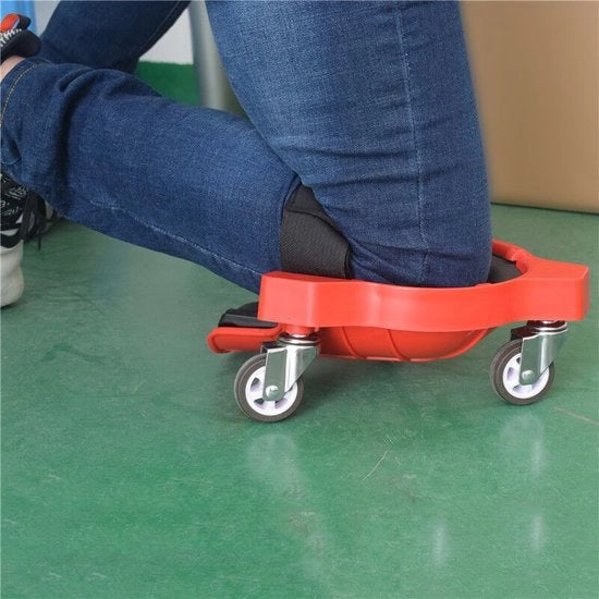 Bordo Rotolante per Ginocchia, Pacchetto da 2 Pattini per Ginocchia con 3 Ruote e Cuscino a Gomma per Comfort per Sito di Costruzione, Rotazione a 360 Gradi